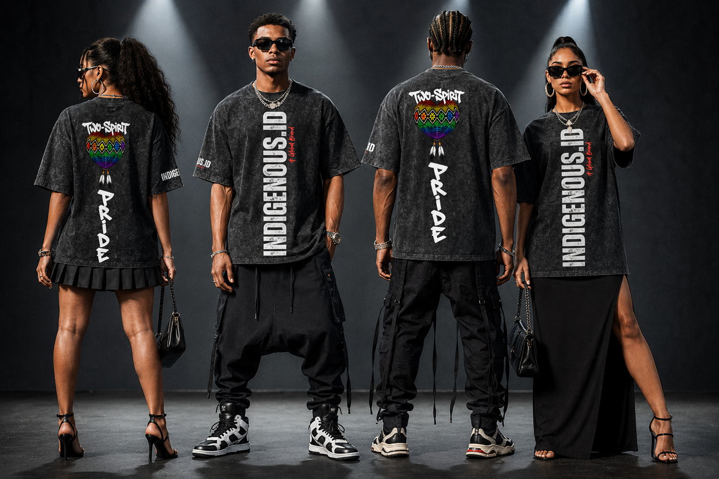 Indigenous.ID Two-Spirit T-Shirt | Distressed Cotton Vintage | Pride Month Edition