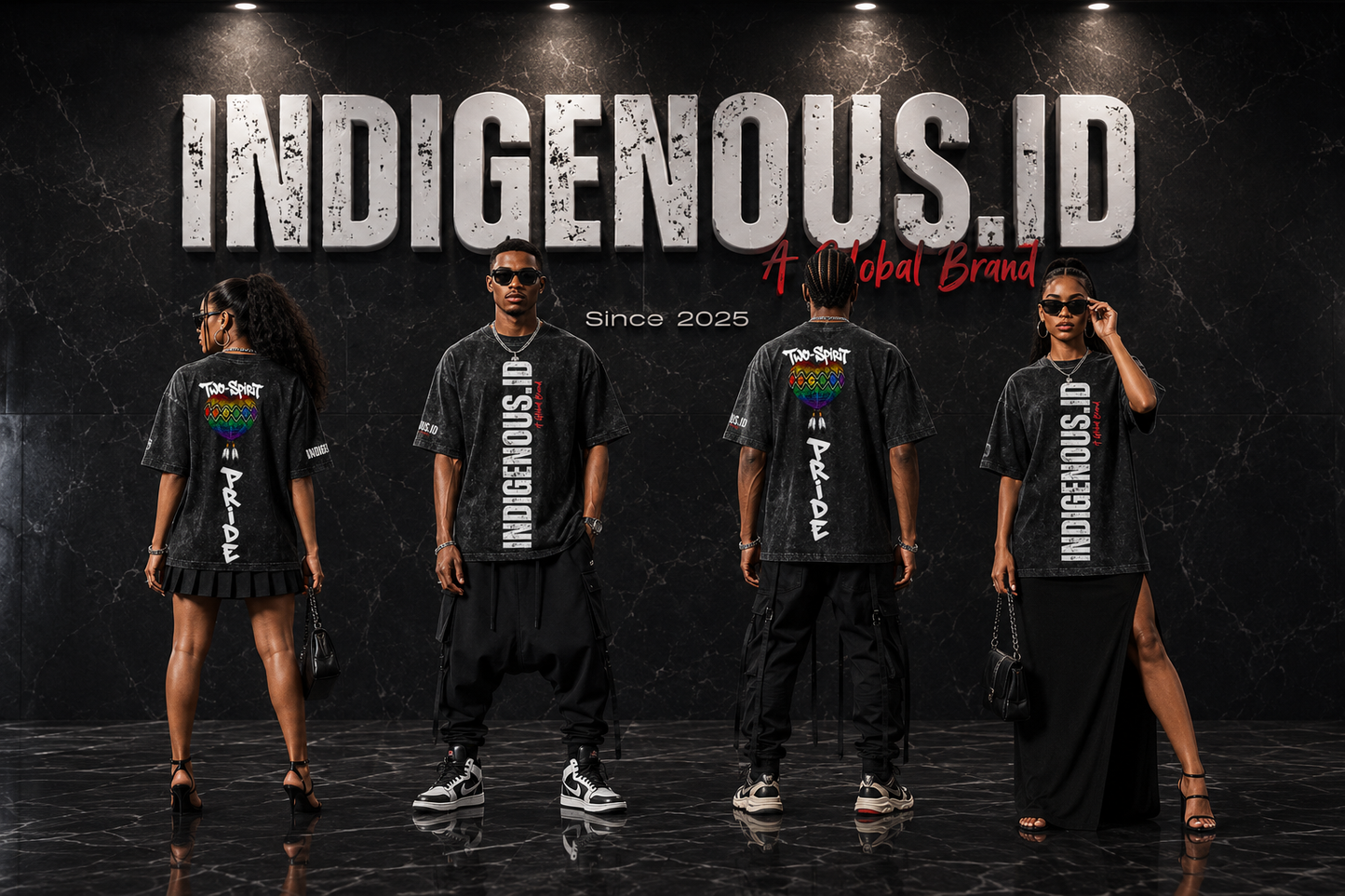 Indigenous.ID Two-Spirit T-Shirt | Distressed Cotton Vintage | Pride Month Edition
