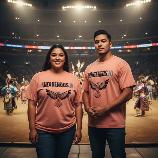 Indigenous.ID Tribal Eagle T-Shirt | Distressed Cotton Vintage | Gathering of Nations Edition